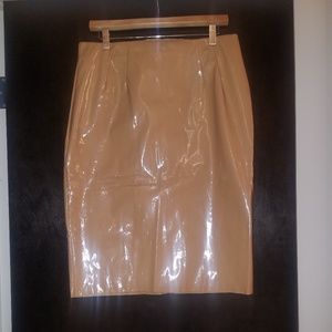 Topshop High Waist Patent Leather Skirt